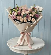 Букет цветов из:  Розы и Лизиантусы в Барановское