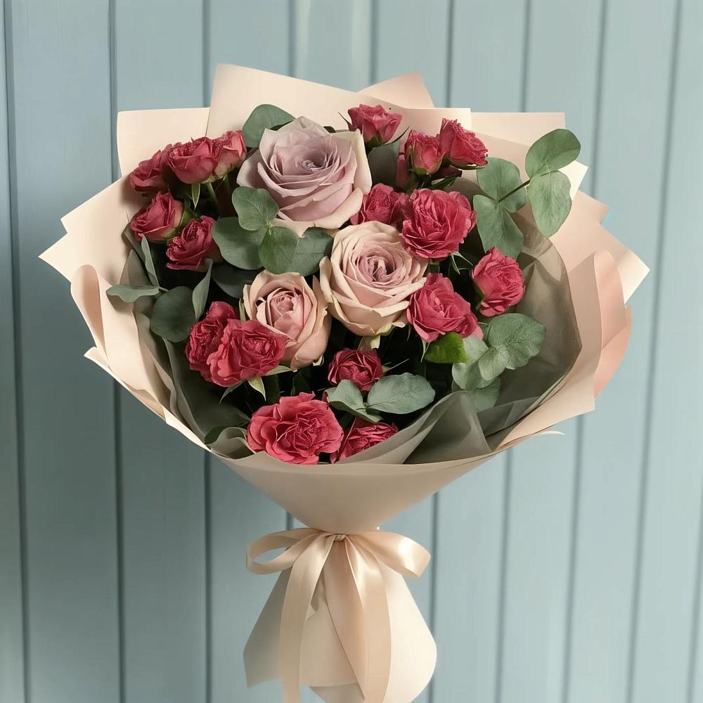 Букет цветов из: Гвоздики и Розы в Барановское