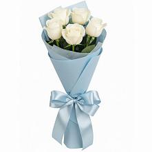 Букет 5 Белых роз Проуд в Барановское