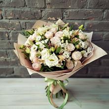Букет цветов из:  Альстромерии, Розы и Хризантемы #REPLACE_PRED# Барановское