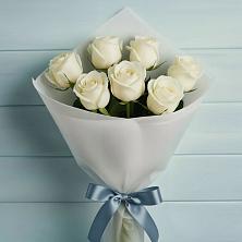 Букет 7 Белых роз Эдлесс Лав в Барановское