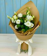 Букет цветов из:  Хризантемы и Лизиантусы в Барановское