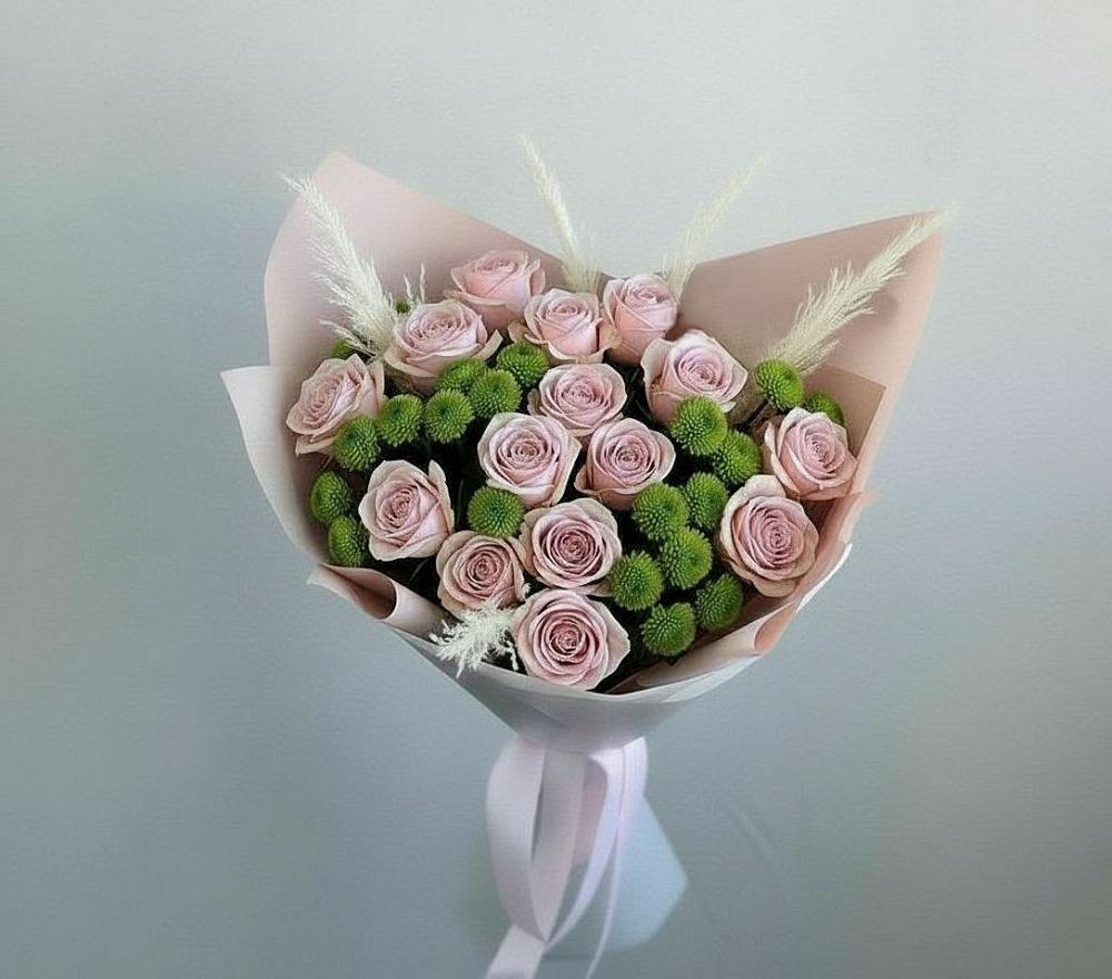 Букет цветов из: Розы и Хризантемы в Барановское