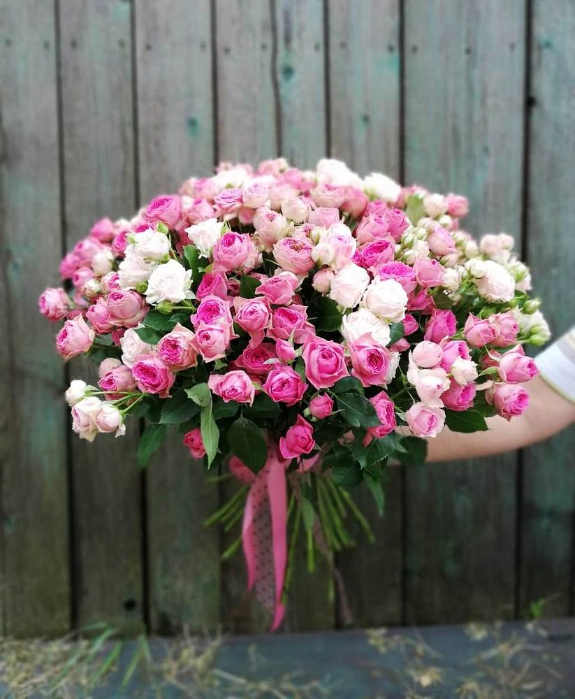 Букет Розовые кустовые розы Натали и Лав Лидия в Барановское