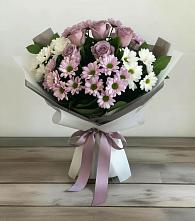 Букет цветов из:  Хризантемы и Розы в Барановское