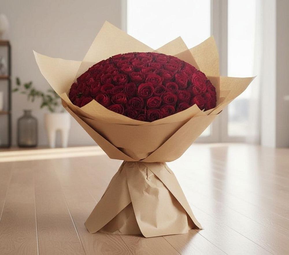 Букет 101 Красная роза в Барановское