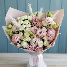 Букет цветов из:  Альстромерии и Розы в Барановское